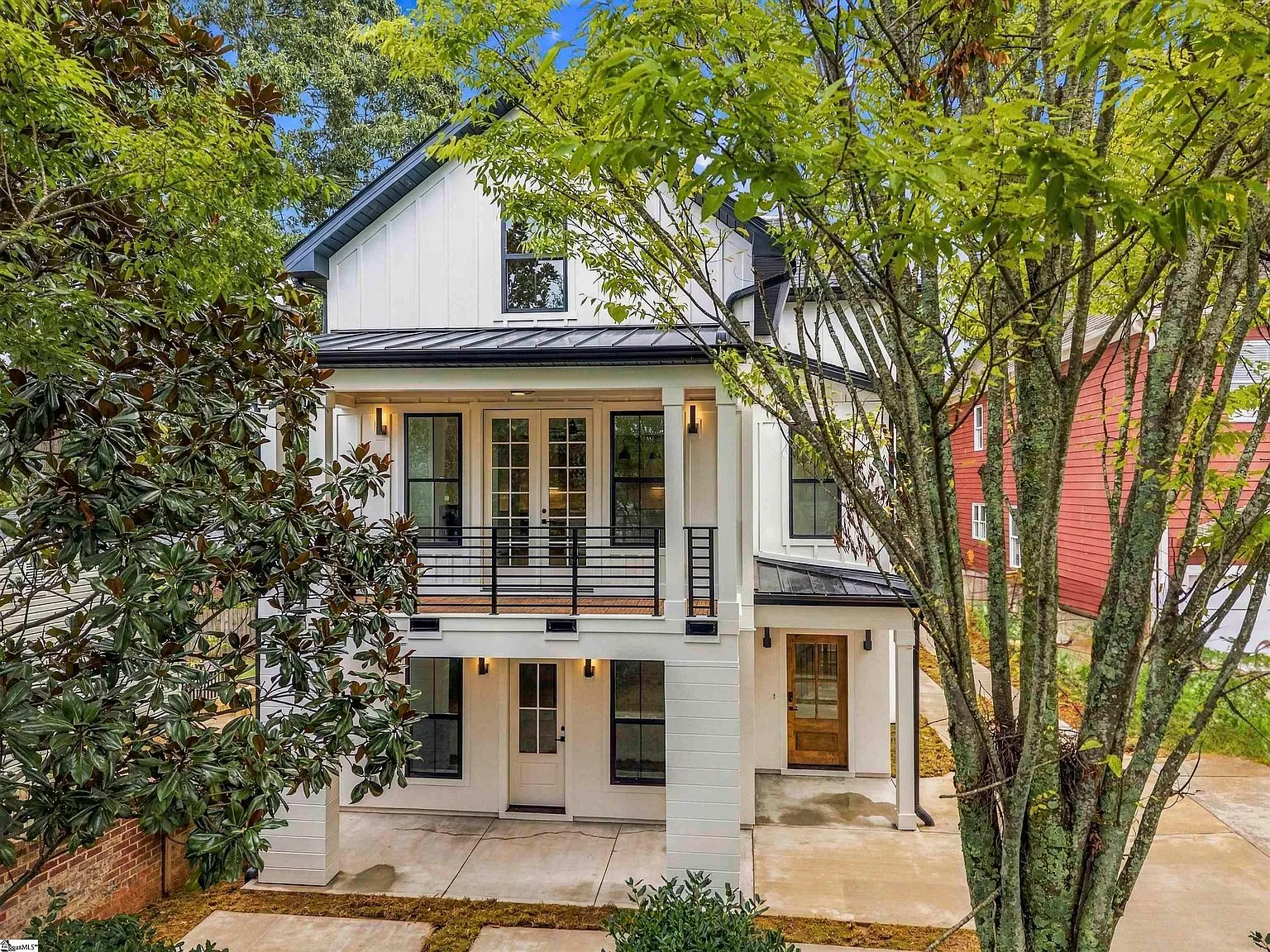 Straight-on front view of 728 Rutherford Road in Greenville